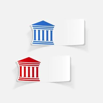 Realistic design element: courthouse Ilustración de archivo