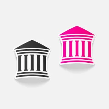 Realistic design element: courthouse Ilustración de archivo