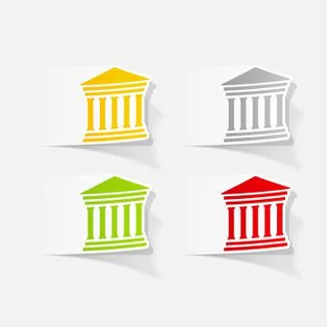 Realistic design element: courthouse Ilustración de archivo