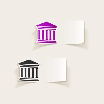 Realistic design element: courthouse Ilustración de archivo