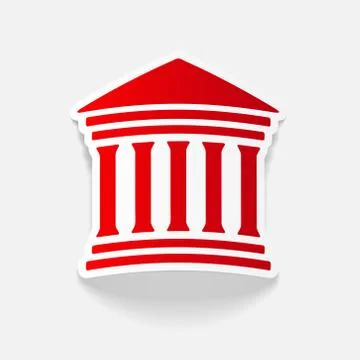 Realistic design element: courthouse Ilustración de archivo