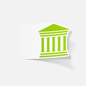 Realistic design element: courthouse Ilustración de archivo