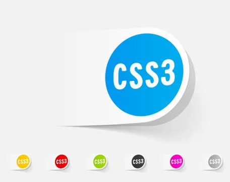 Realistic design element. CSS3 Stockillustratie