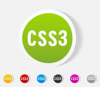 Realistic design element. CSS3 イラスト素材
