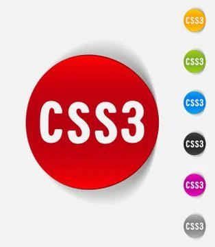 Realistic design element. CSS3 Stockillustratie