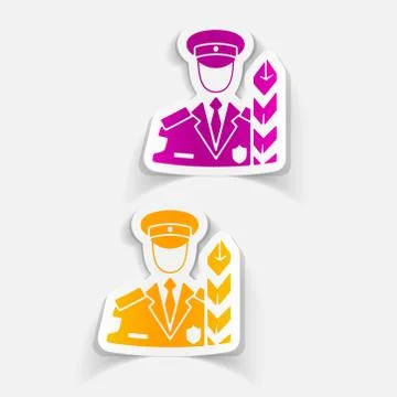 Realistic design element. customs inspector 스톡 일러스트