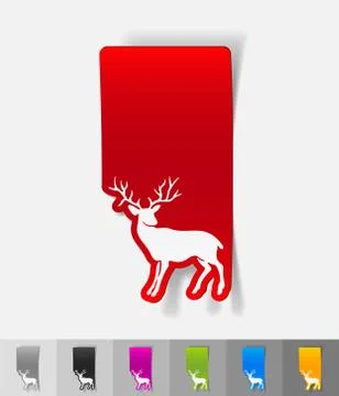 Realistic design element. deer Stock-Illustration