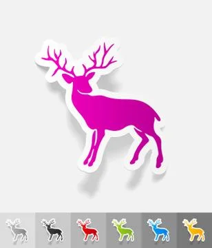 Realistic design element. deer Stock-Illustration