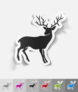 Realistic design element. deer Stock-Illustration