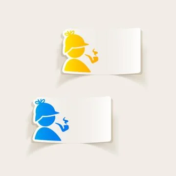 Realistic design element. detective Stock Illustration