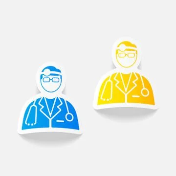 Realistic design element. doctor Stock Illustration