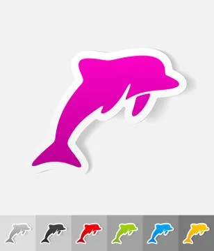 Realistic design element. dolphin Stock-Illustration