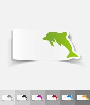 Realistic design element. dolphin Stock-Illustration
