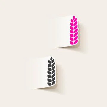Realistic design element: ears of wheat Stock Illustration
