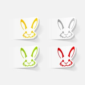Realistic design element: easter rabbit Stock Illustration