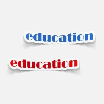 Realistic design element: education Stock Illustration