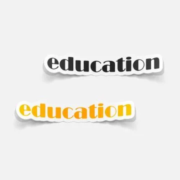 Realistic design element: education Stock Illustration