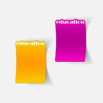 Realistic design element: education Stock Illustration