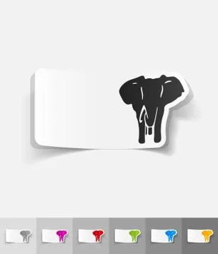 Realistic design element. elephant Stock-Illustration