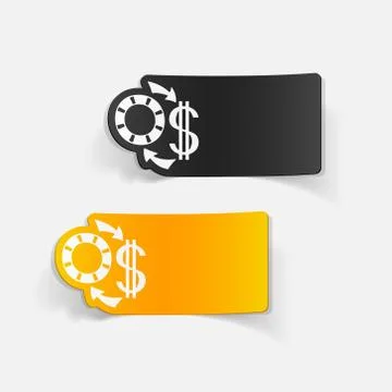 Realistic design element: exchange chips Stock Illustration