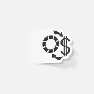 Realistic design element: exchange chips Stock Illustration