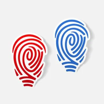 Realistic design element: fingerprint Stock Illustration