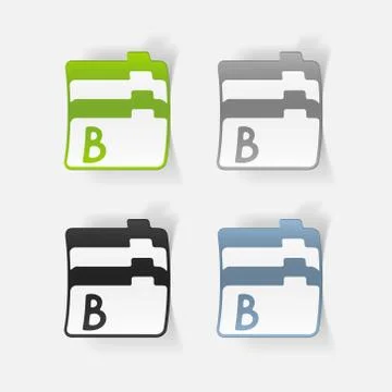 Realistic design element: folder Stock Illustration