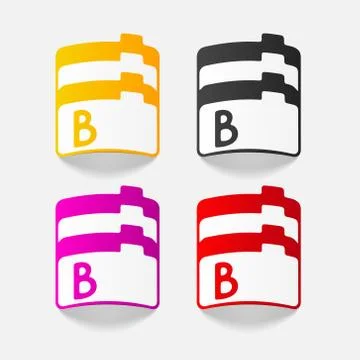 Realistic design element: folder 스톡 일러스트