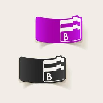 Realistic design element: folder 스톡 일러스트