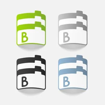 Realistic design element: folder Illustrazione stock
