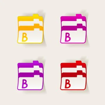 Realistic design element: folder Ilustración de archivo