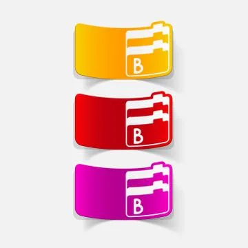 Realistic design element: folder Stock Illustration