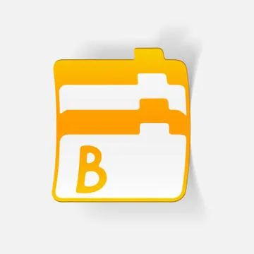 Realistic design element: folder Ilustración de archivo