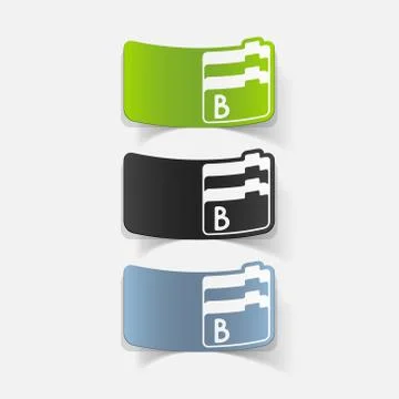 Realistic design element: folder イラスト素材