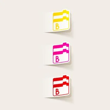 Realistic design element: folder Illustrazione stock