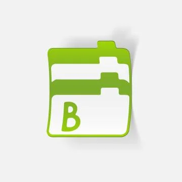 Realistic design element: folder 스톡 일러스트