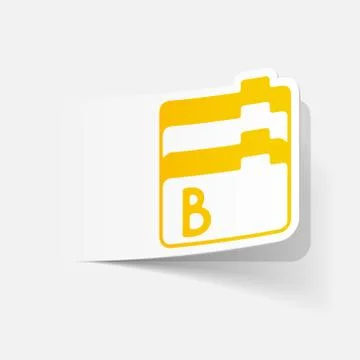Realistic design element: folder Illustrazione stock
