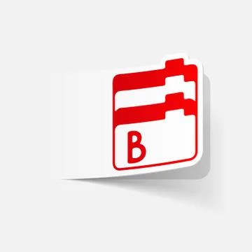 Realistic design element: folder イラスト素材