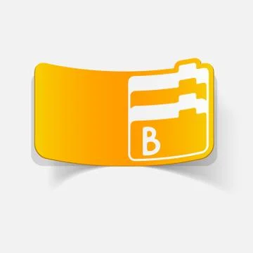 Realistic design element: folder 스톡 일러스트