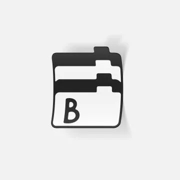 Realistic design element: folder Stock Illustration