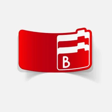 Realistic design element: folder Illustrazione stock