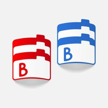 Realistic design element: folder イラスト素材