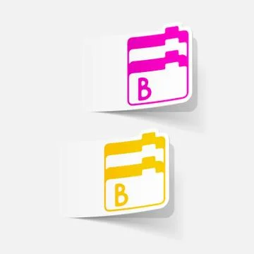 Realistic design element: folder 스톡 일러스트