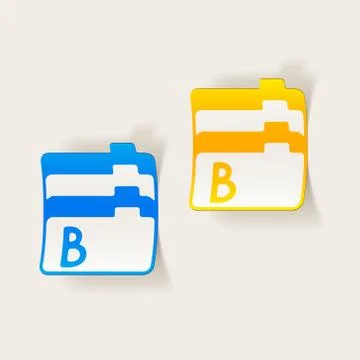 Realistic design element: folder Illustrazione stock