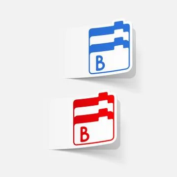 Realistic design element: folder Illustrazione stock