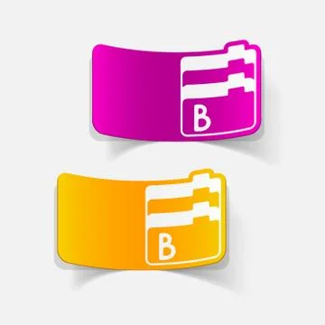 Realistic design element: folder Illustrazione stock