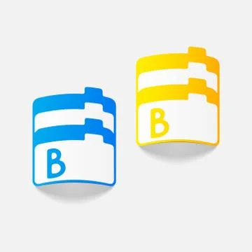 Realistic design element: folder 스톡 일러스트