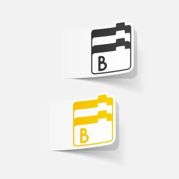 Realistic design element: folder イラスト素材