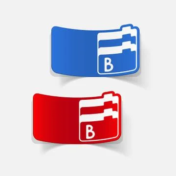Realistic design element: folder イラスト素材