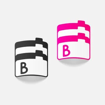 Realistic design element: folder 스톡 일러스트